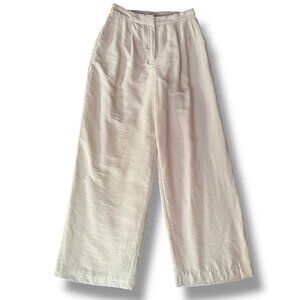 Christian Lacroix Womens Pant Sz Medium Tan Pleated Wide Leg High Waist Trouser